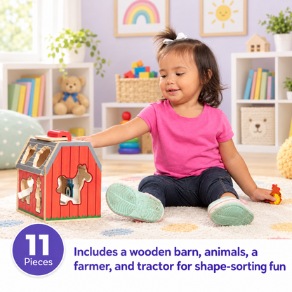 Wooden Farm Sorting Barn Toy