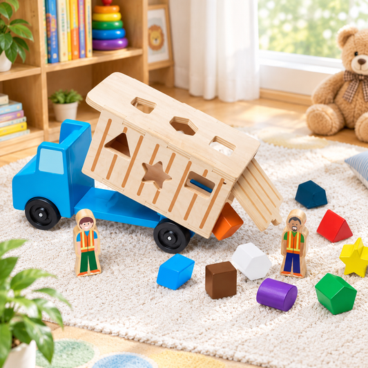 Wooden Shape Sorting Dump Truck