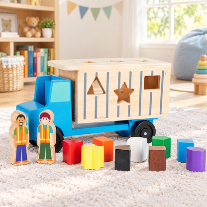 Wooden Shape Sorting Dump Truck