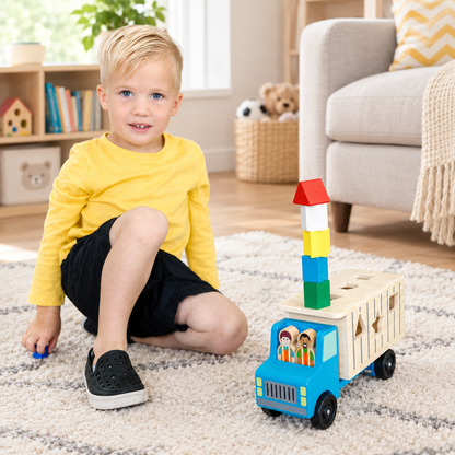 Wooden Shape Sorting Dump Truck