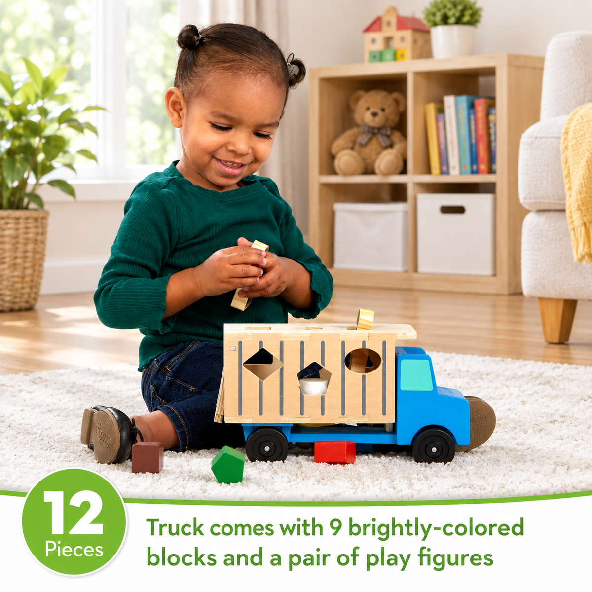 Wooden Shape Sorting Dump Truck