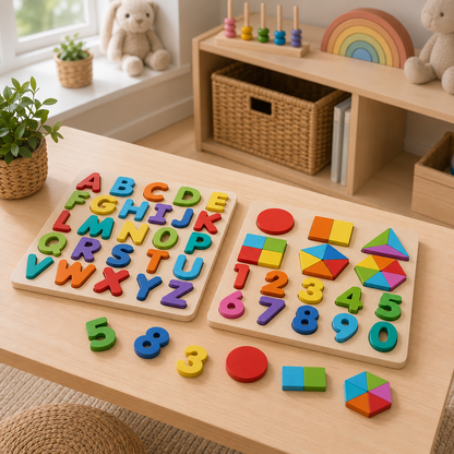 Wooden Shape & Number Learning Puzzle