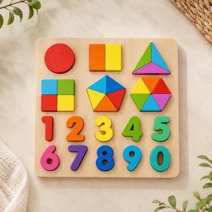 Wooden Shape & Number Learning Puzzle