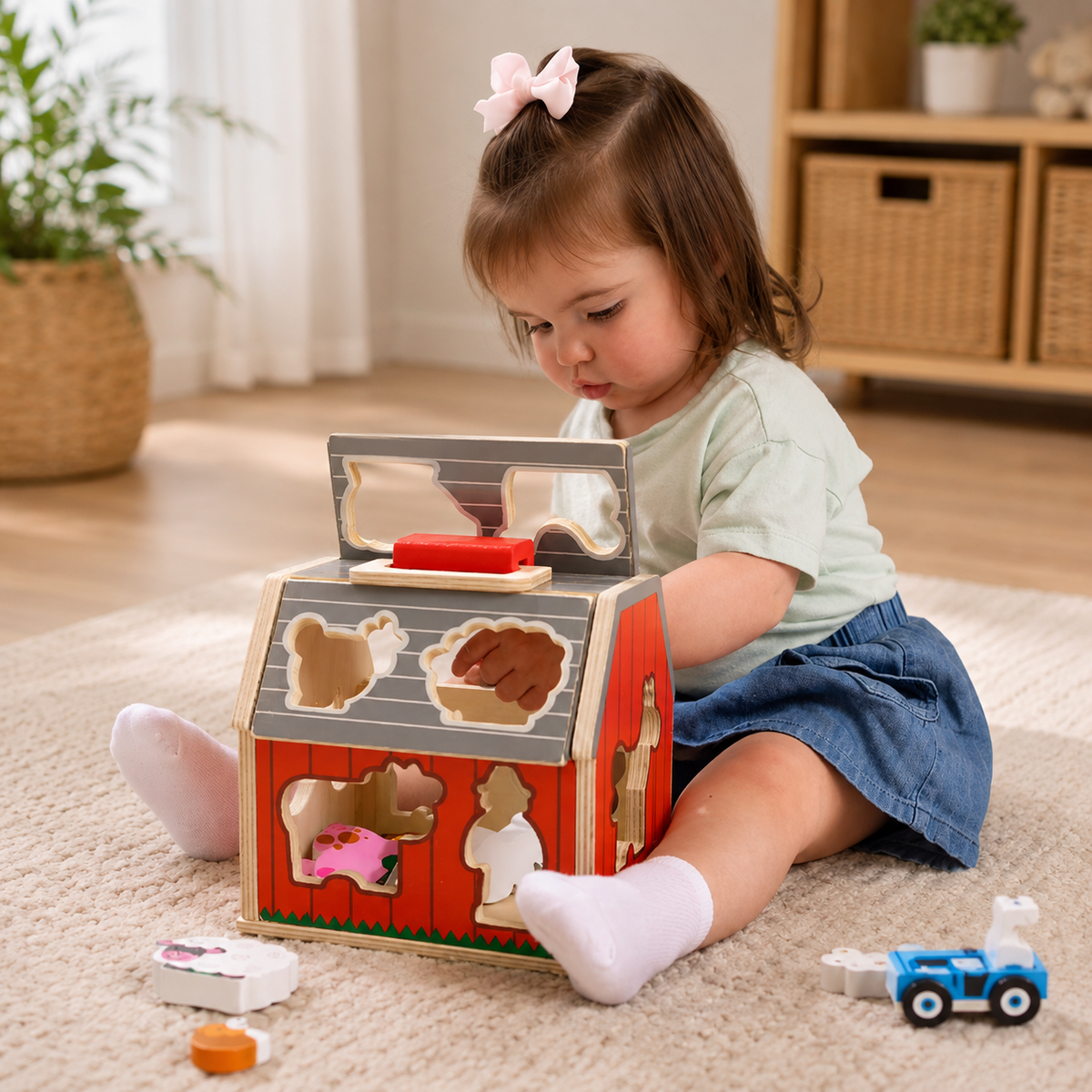 Wooden Farm Sorting Barn Toy