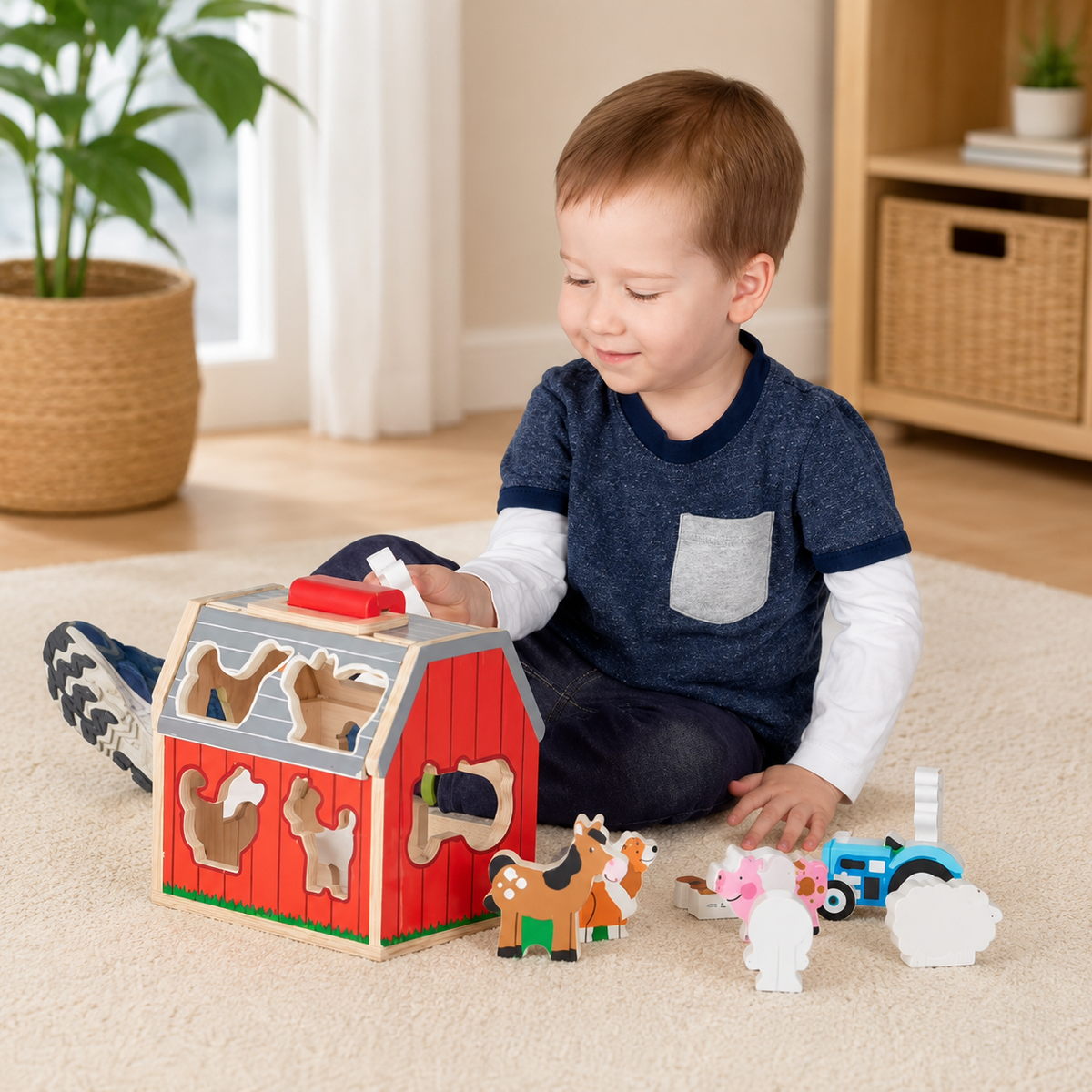 Wooden Farm Sorting Barn Toy
