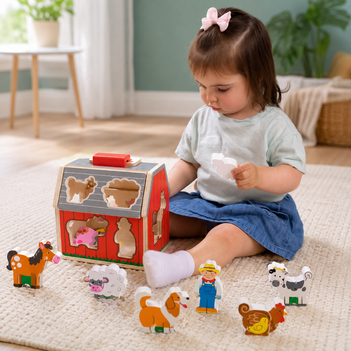 Wooden Farm Sorting Barn Toy